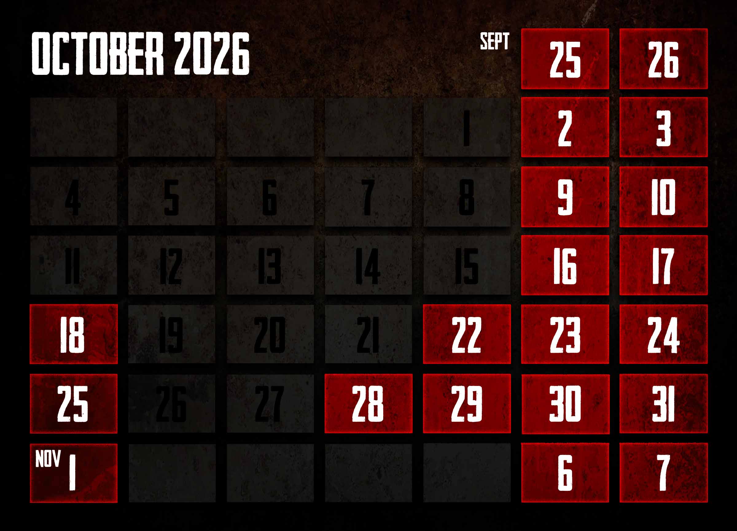 2026 hex house calendar