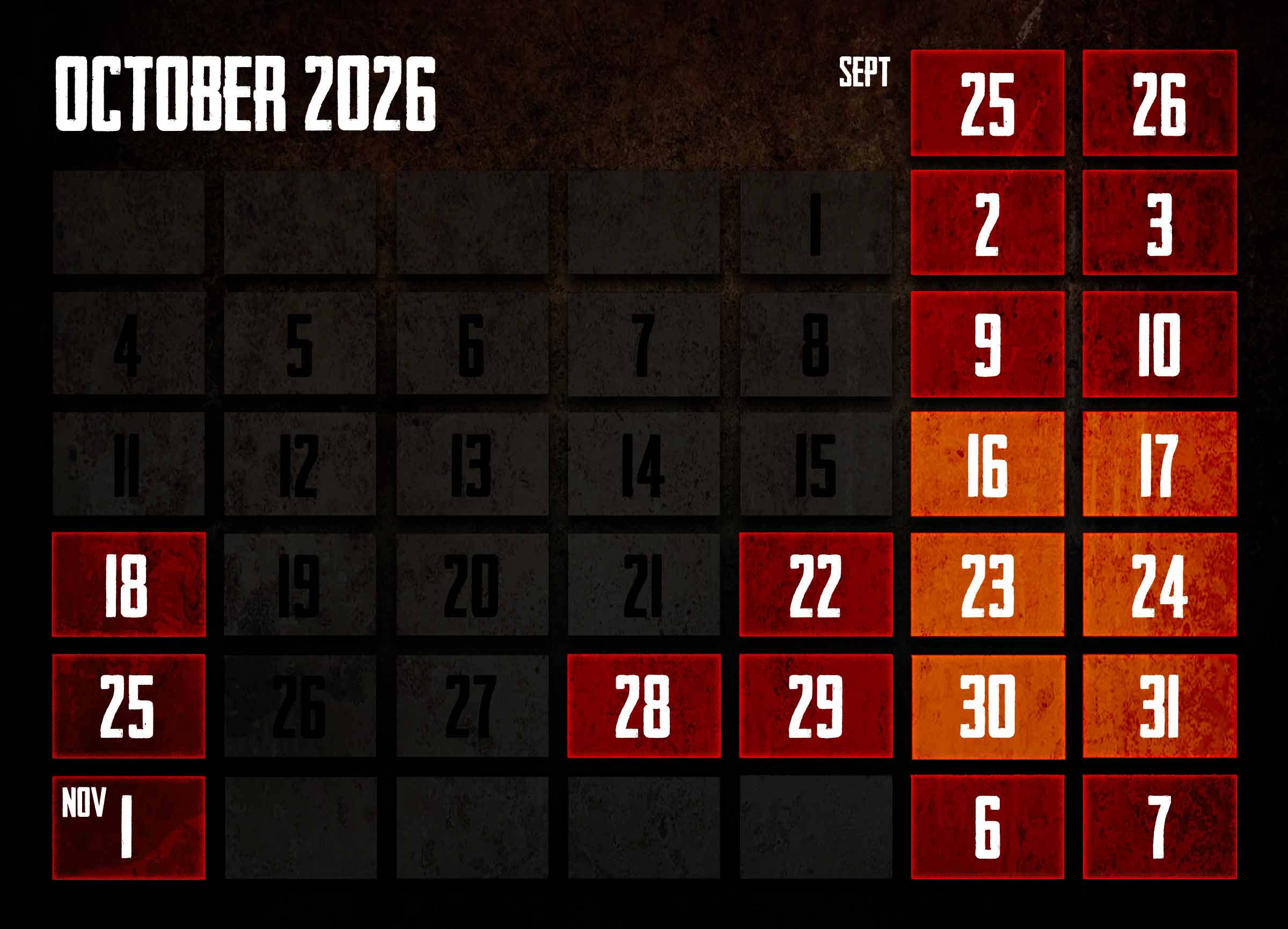 2026 hex house calendar